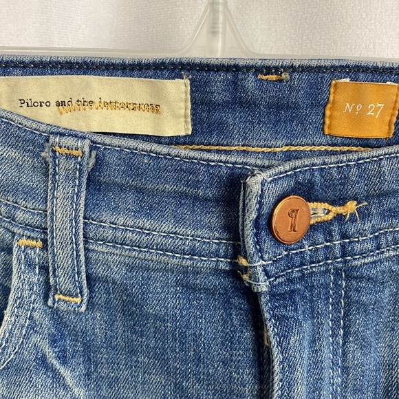 Anthropologie Pilcro and the Letterpress Hyphen Distressed Straight-Leg Jeans 27 - Picture 3 of 13